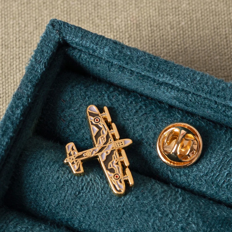 Raf Green/Grey Enamel Pin Lancaster