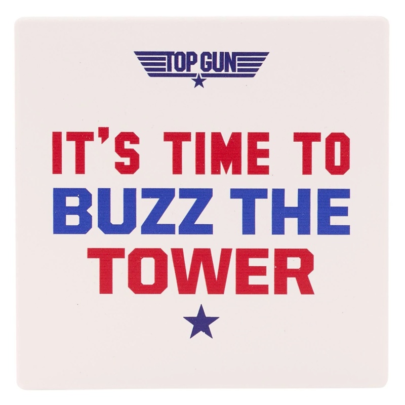 Top Gun Top Gun White Coaster Time To Buzz The Tower