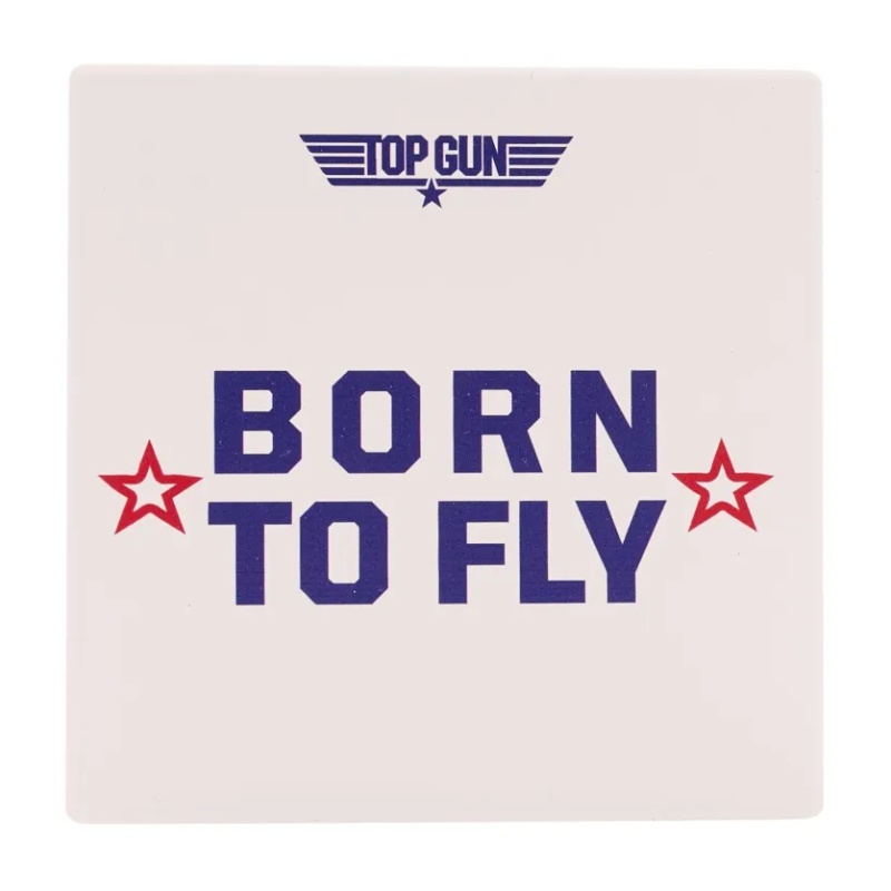 Top Gun Top Gun White Coaster Born To Fly