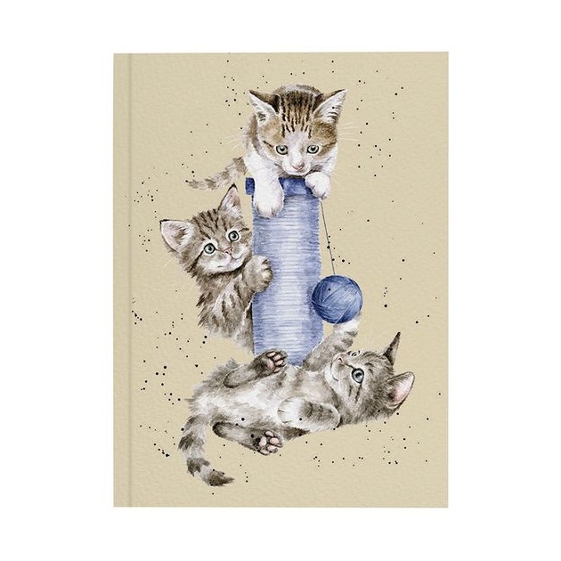 Wrendale A6 Cat Notebook Threes a Crowd
