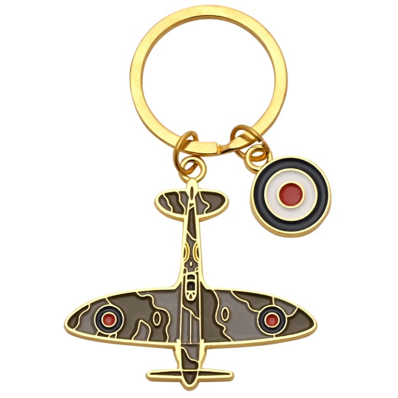 Raf Enamel Keyring Spitfire