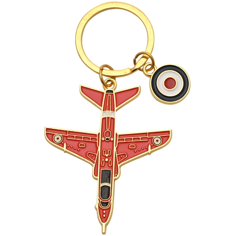 Raf Red Enamel Keyring Arrows