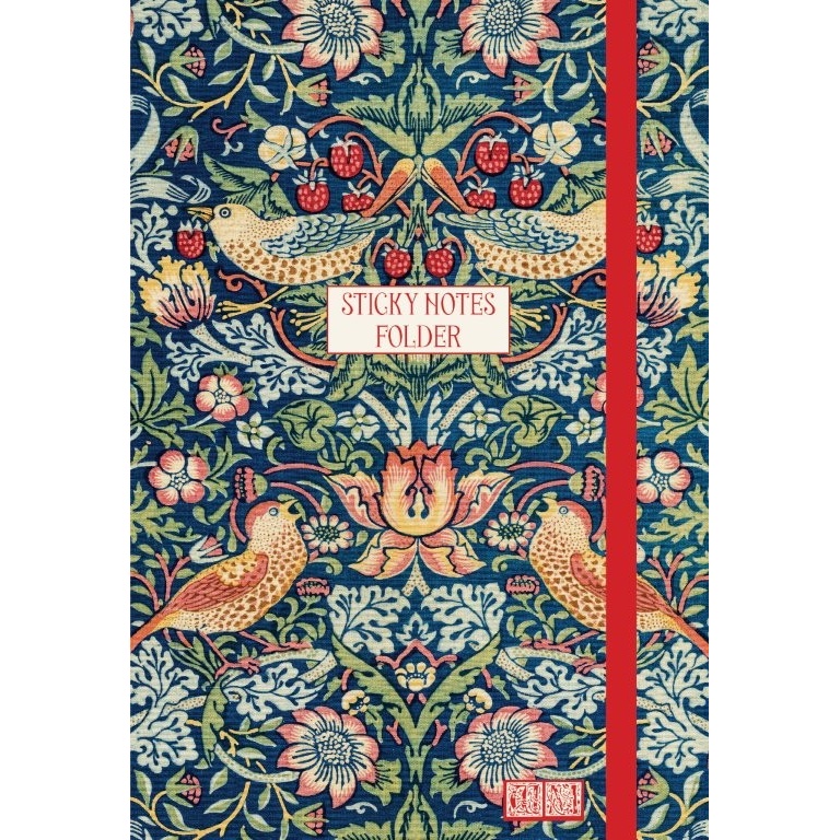Gifted William Morris Strawberry Thief Sticky Notes Folder