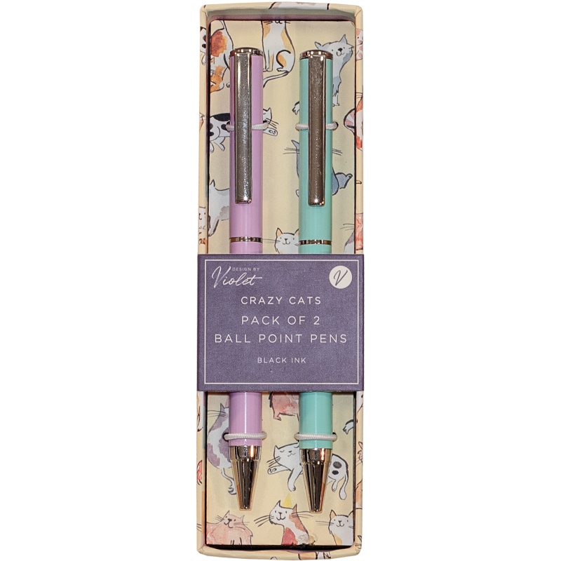 Partisan Crazy Cats 2 Pack Pen