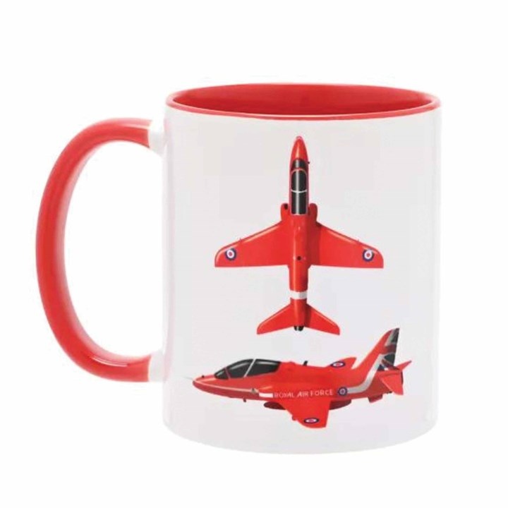 Raf Red Printed Mug Arrows