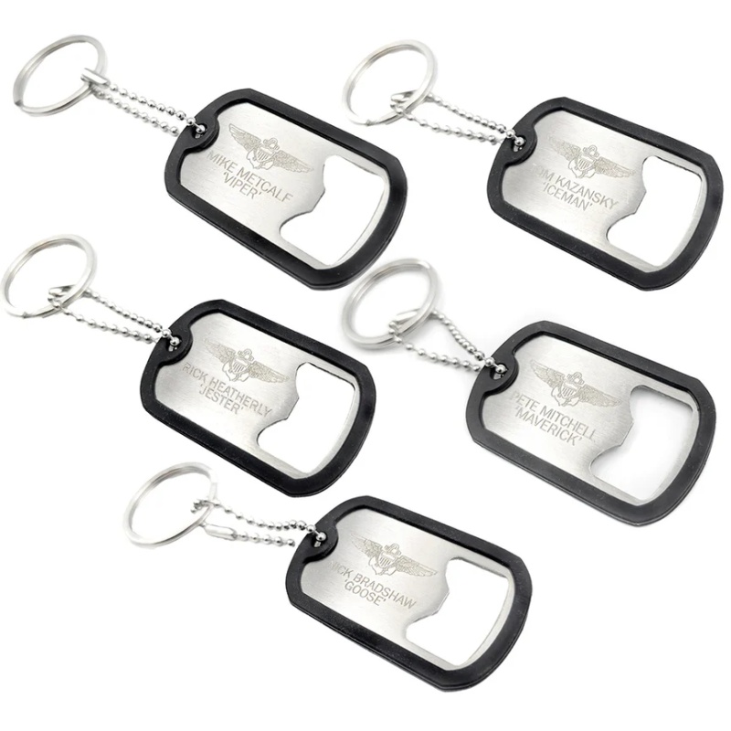 Top Gun Dog Tag Bottle Openers 5 Designs