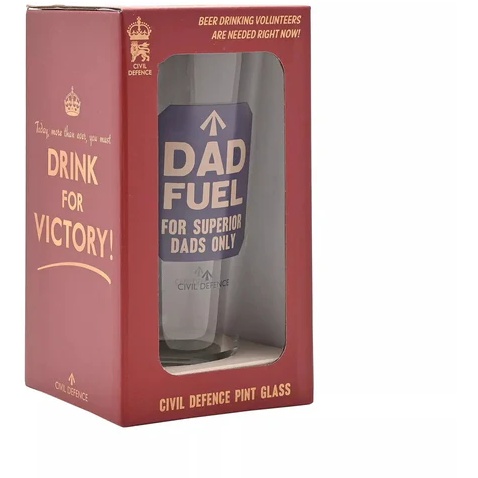 Civil Defence Dad Fuel Pint Glass