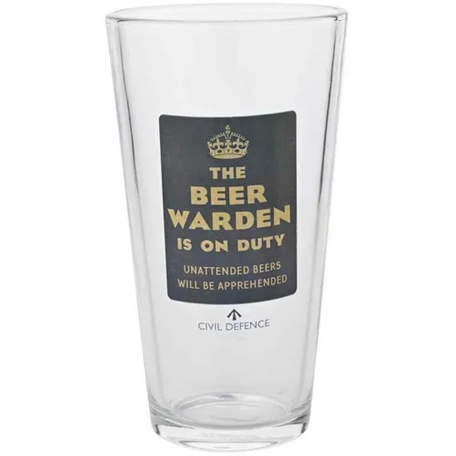 Civil Defence Beer Warden Pint Glass