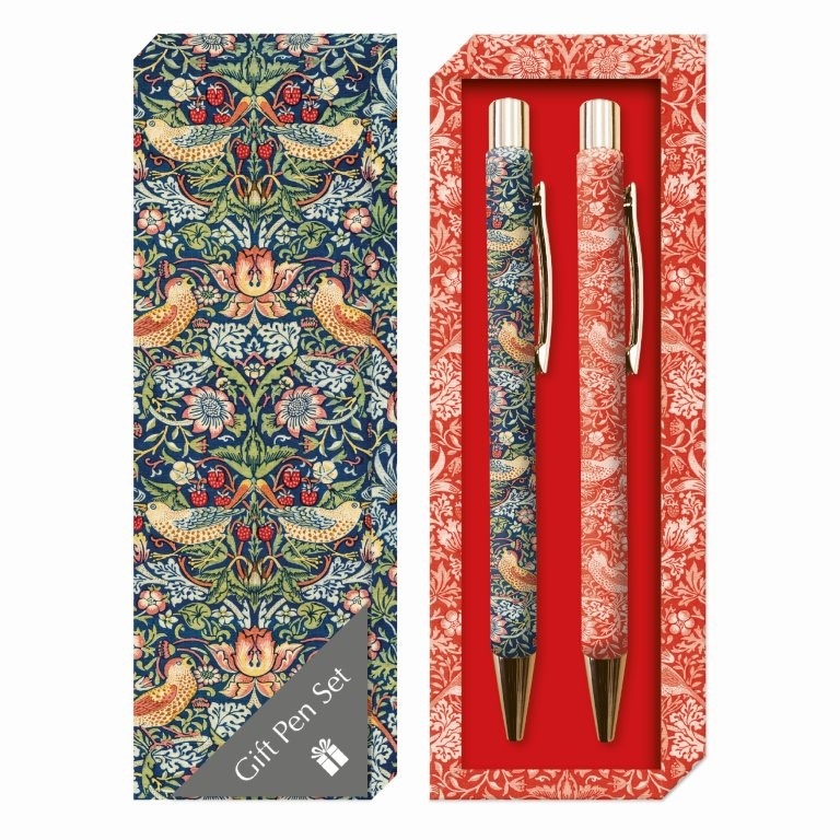 Gifted William Morris Strawberry Thief Gift Pen Set