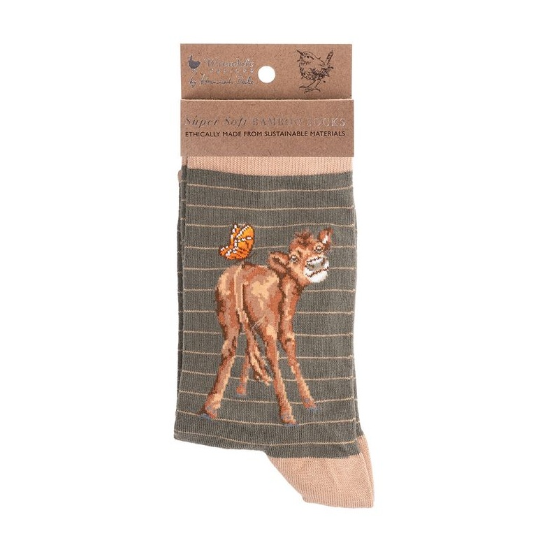 Wrendale Designs Women's Wrendale Cow Sock Flutterly Fabulous