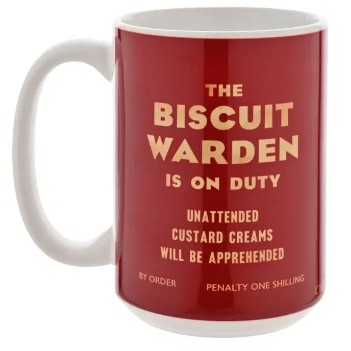 Civil Defence Biscuit Warden On Duty Mug 15Oz