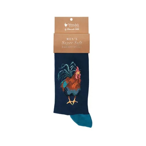 Wrendale Cockerel Mens Socks Colours of the Rainbow