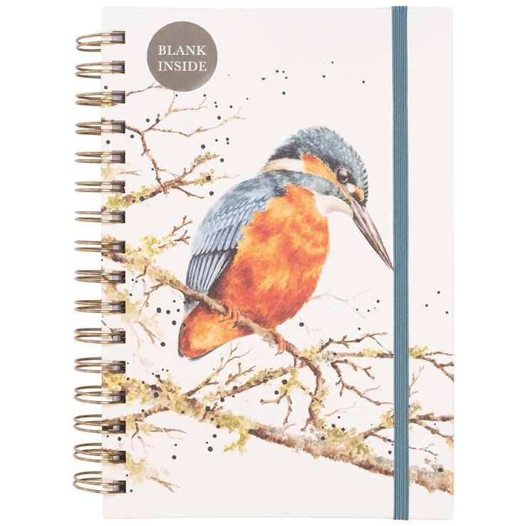 Wrendale Kingfisher Blank HB Notebook Pond Dipping