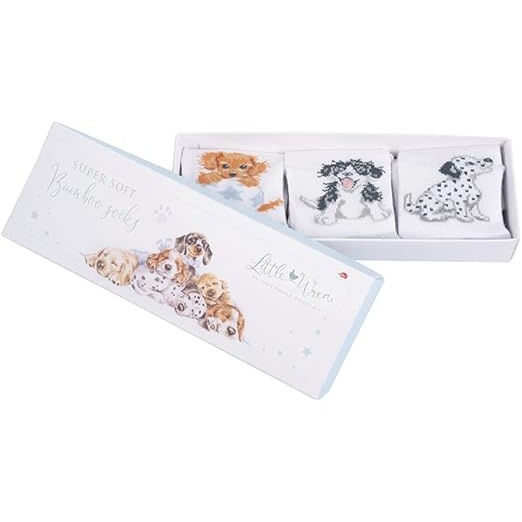 Wrendale Little Paws Dog Baby Sock Gift Box