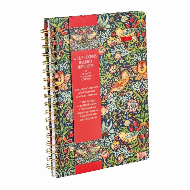 Gifted William Morris Strawberry Thief A B5 Wiro Notebook