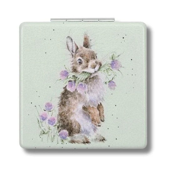 Wrendale Rabbit Mirror Clover Bunny In Multi