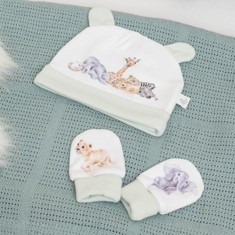 Wrendale Little Savannah African Animal Hat and Mitten Gift Set