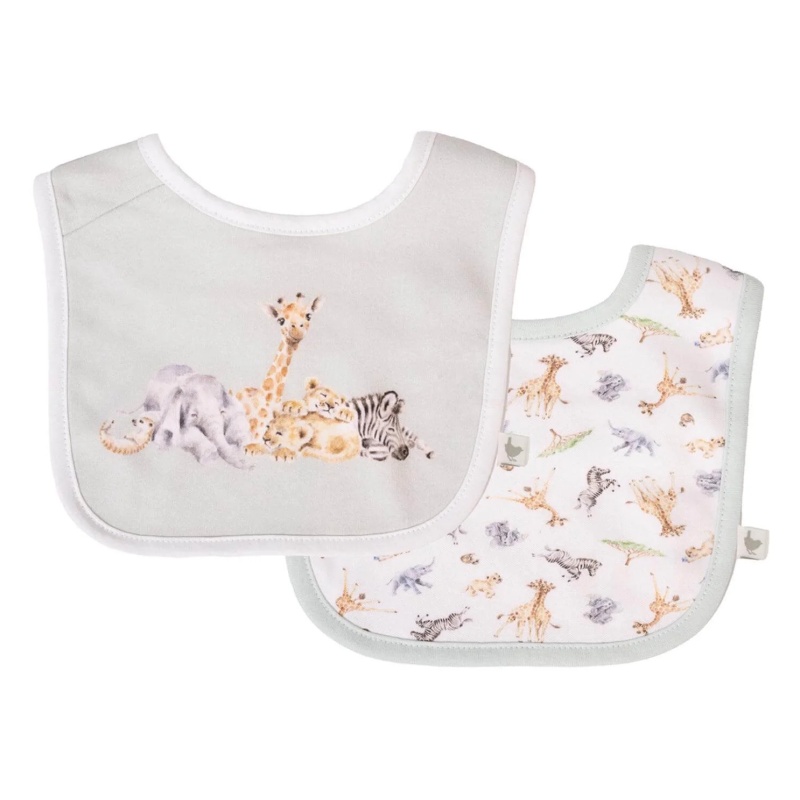 Wrendale Wrendale 'Little Savannah' African Animal Bib Gift Set