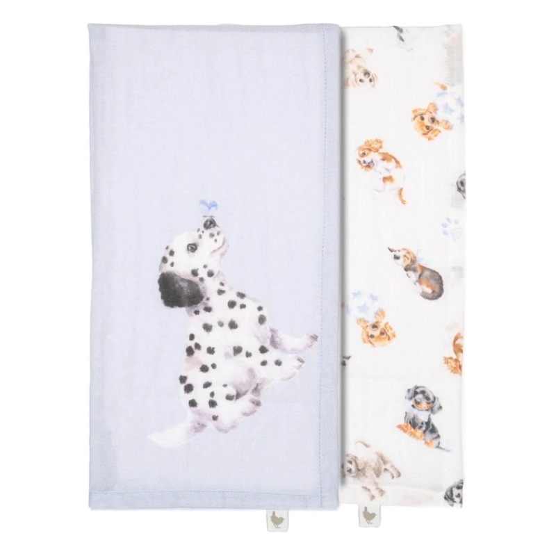 Wrendale Wrendale 'Little Paws' Dog Muslin Gift Set