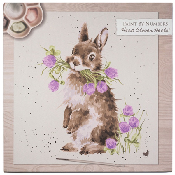 Wrendale Paint By Numbers Hare Head Clover Heels