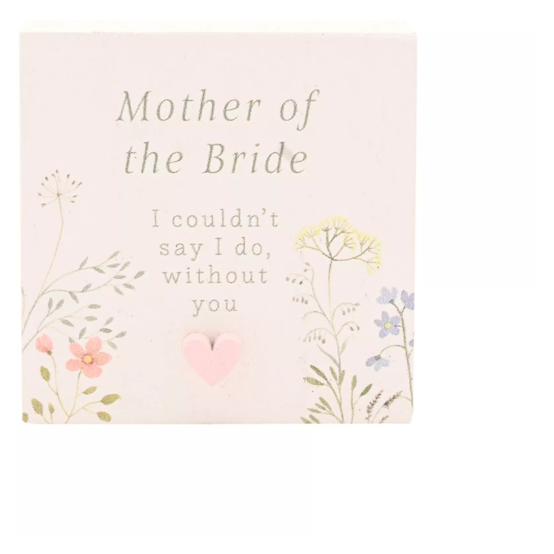 Widdop White Love Story Wildflower Mother Of The Bride Mini Plaque