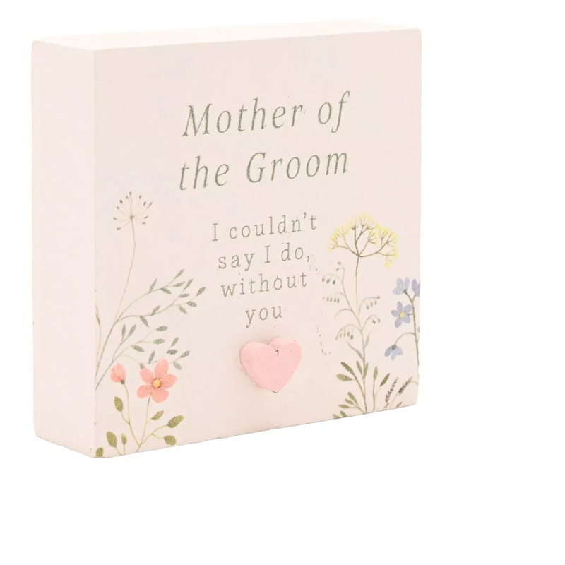 Widdop White Love Story Wildflower Mother Of The Groom Mini Plaque