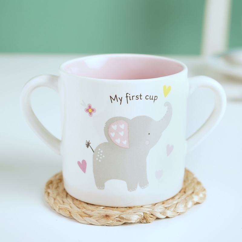 Widdop Women's White Hello Baby 2 Handle Mug - Girl