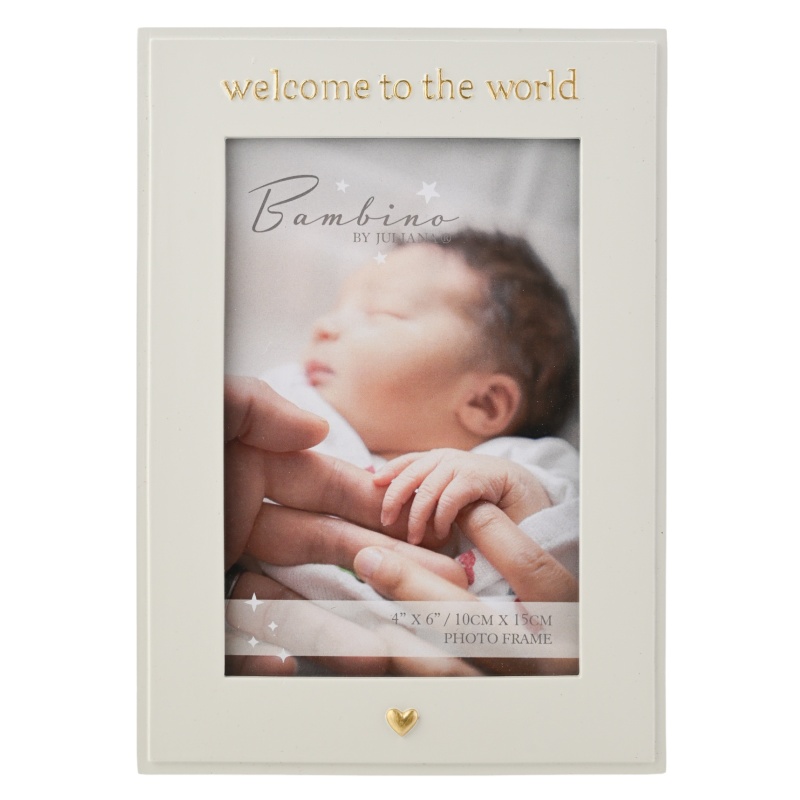 Widdop White Bambino Welcome To The World Photo Frame 4 X 6
