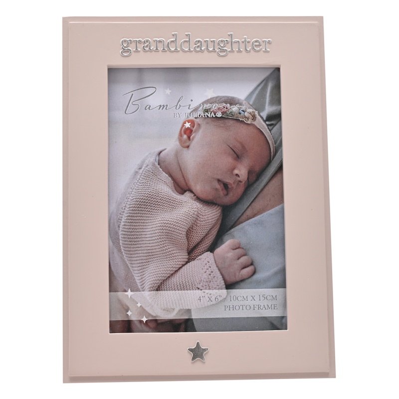 Bambino Granddaughter Resin Photo Frame Pink 4 X 6
