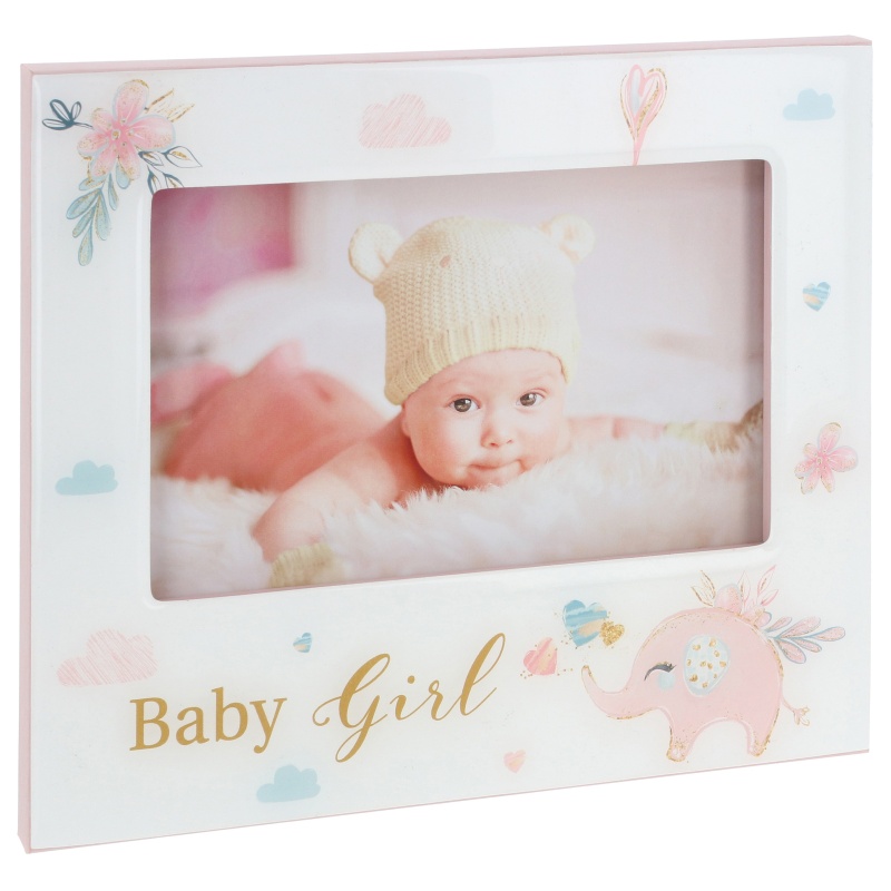 Shudehill Elephant Baby Girl Frame 4X6