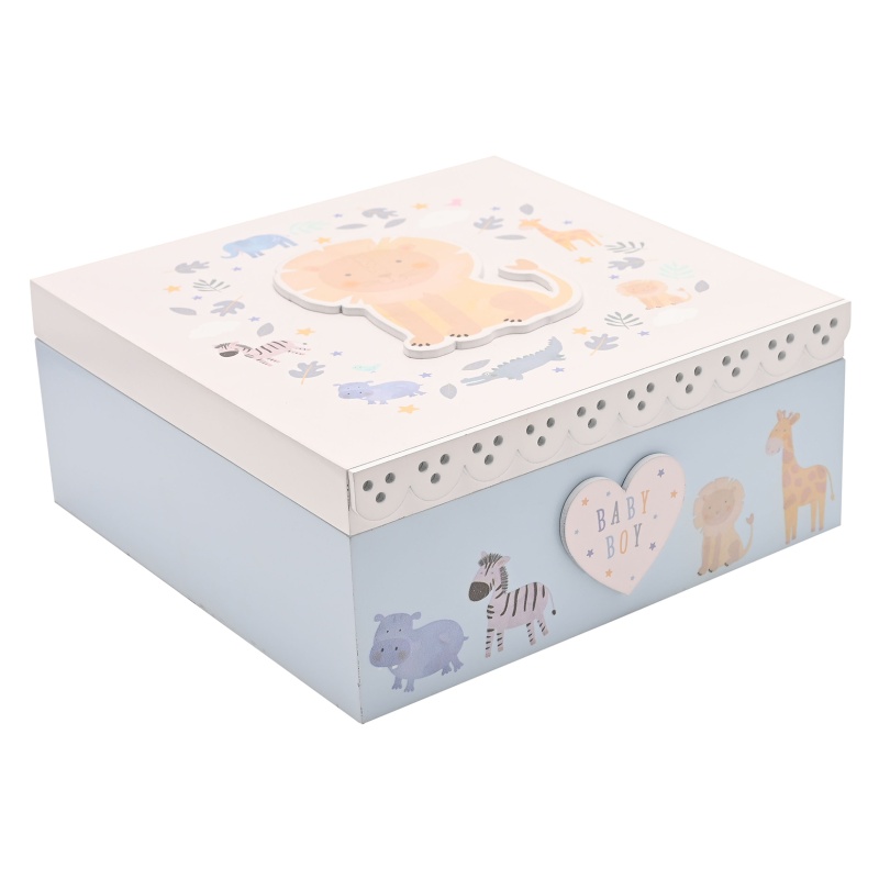 Petit Cheri Lion Keepsake Box - Baby Boy