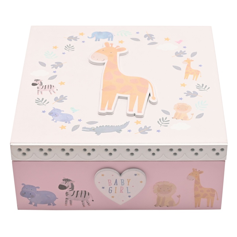 Petit Cheri Giraffe Keepsake Box - Baby Girl