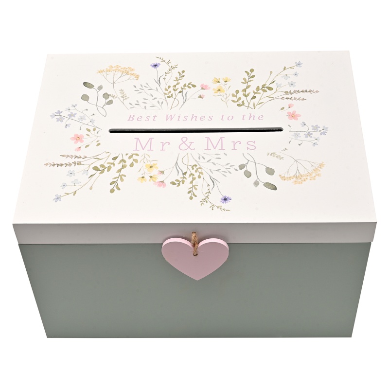Love Story Wildflower Wedding Card Box