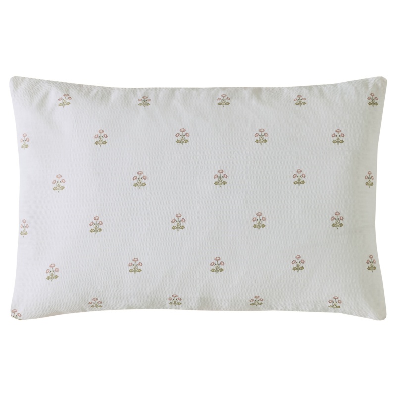 Laura Ashley Harthill Daisy Pillowcase Pair - Raspberry Pink