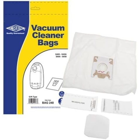 Electrue G/N Filter-Flo Synthetic Dust Bags (Pack of 5 with 1 Filter Kit)