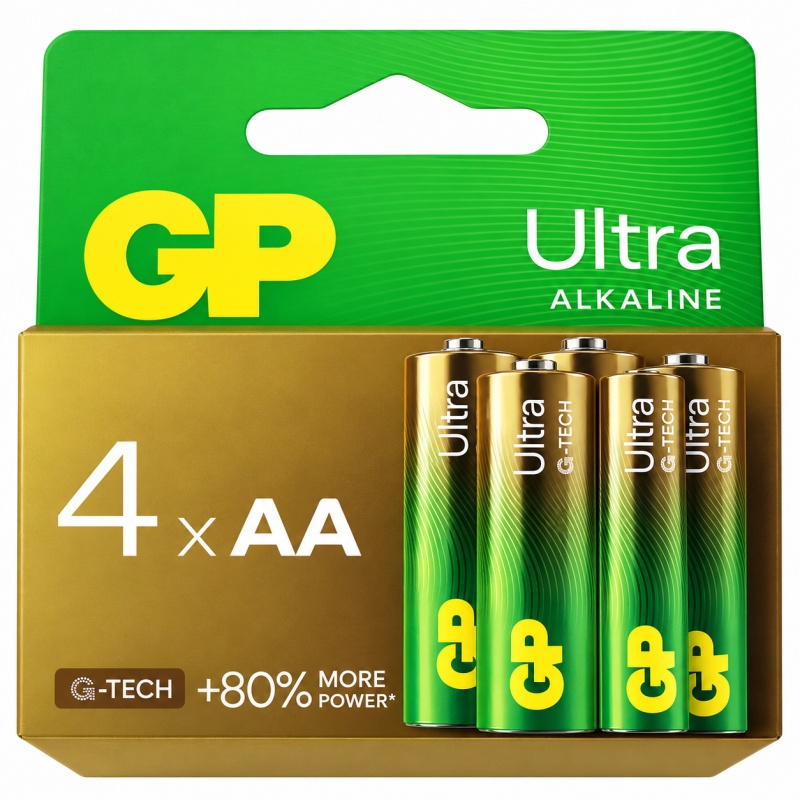GP GP Ultra Alkaline AA Batteries - Pack of 4