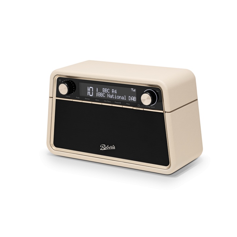 Roberts Reva DAB/DAB+/FM Bluetooth Tabletop Digital Radio - Pastel Cream
