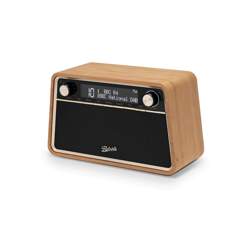 Roberts Reva DAB/DAB+/FM Bluetooth Tabletop Digital Radio - Cherry Wood