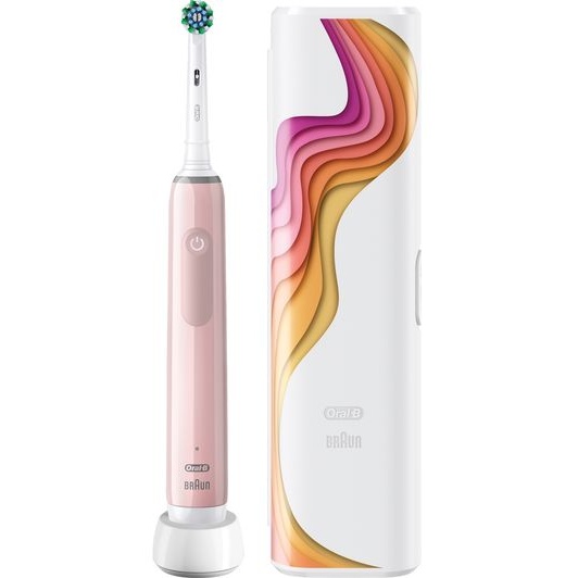 Oral B Pro Series 3 Electric Toothbrush with Travel Case - Pink