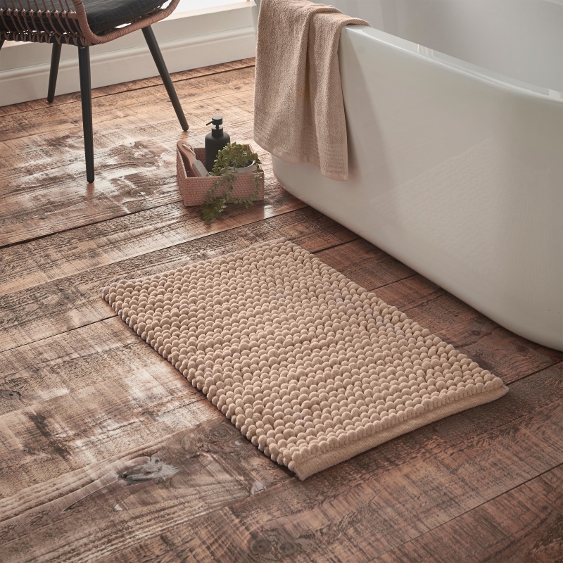 Bianca Unisex Natural 'Aspen Bobble' Bath Mat In - Image 3