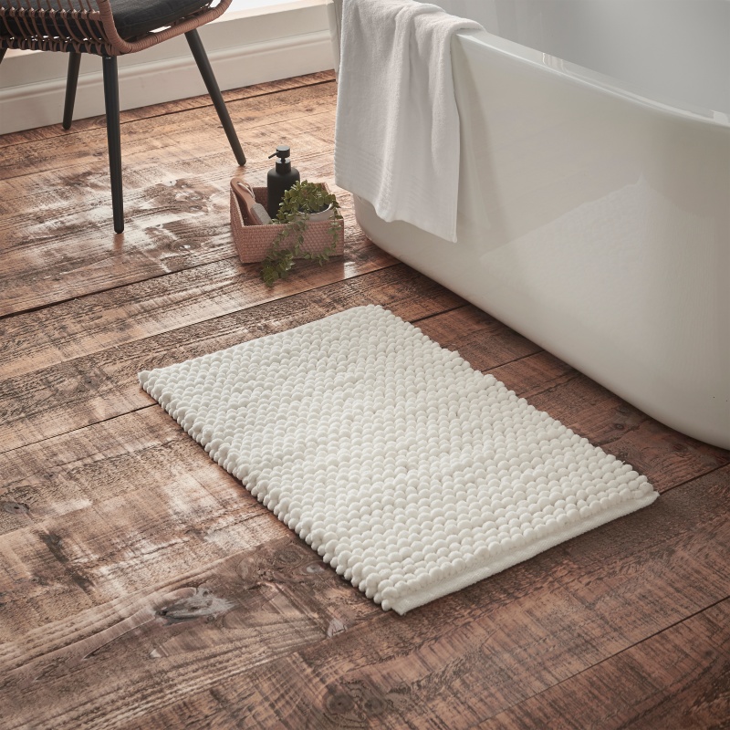 Bianca Aspen Bobble Bath Mat 50x80cm - White