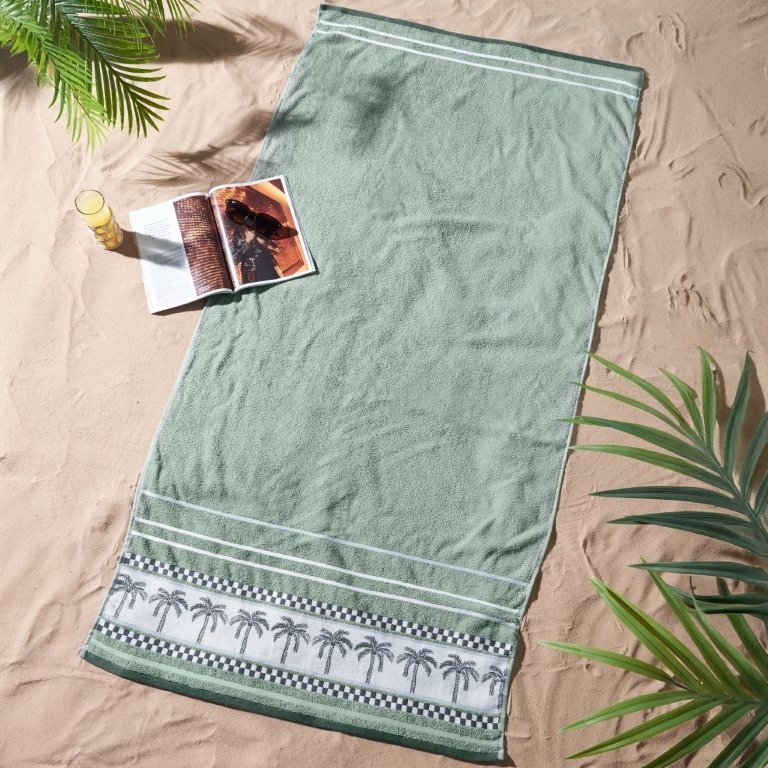 Catherine Lansfield Palm Trees XL Cotton Beach Towel