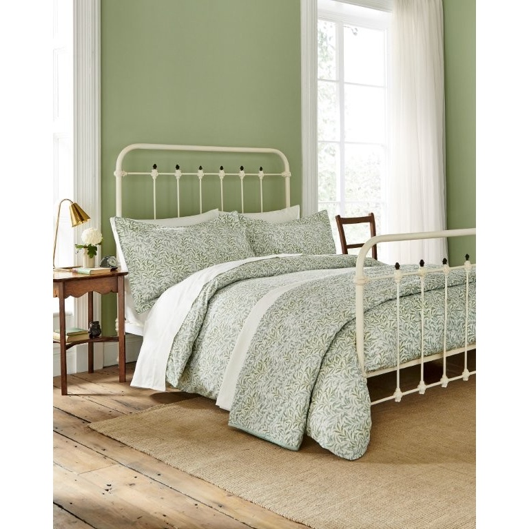 Morris And Co Light Willow Bough Duvet Set - Sage - Super King