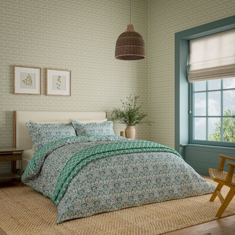 Morris And Co Blue Little Chintz Duvet Set - Single