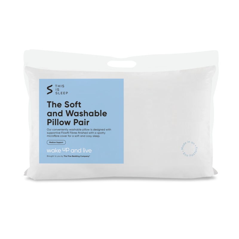 The Fine Bedding Company Soft & Washable Pillow Pair