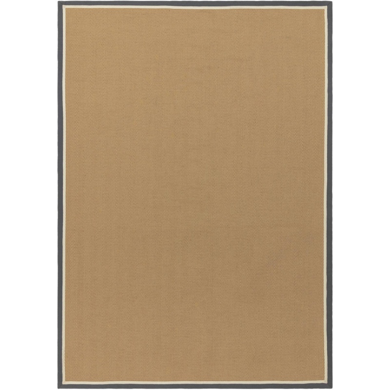 Asiatic Cream Bordo Herringbone Border Rug - Slate/ - 240Cm X 340Cm