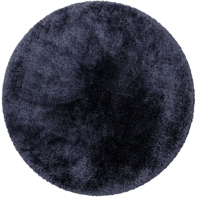 Asiatic Asiatic Plush Luxury Shaggy 150cm Circle Rug - Navy