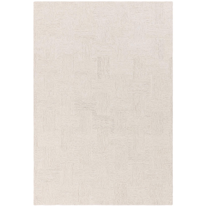 Asiatic White Theodore Modern Hatch Rug - And Sand - 160Cm X 230Cm