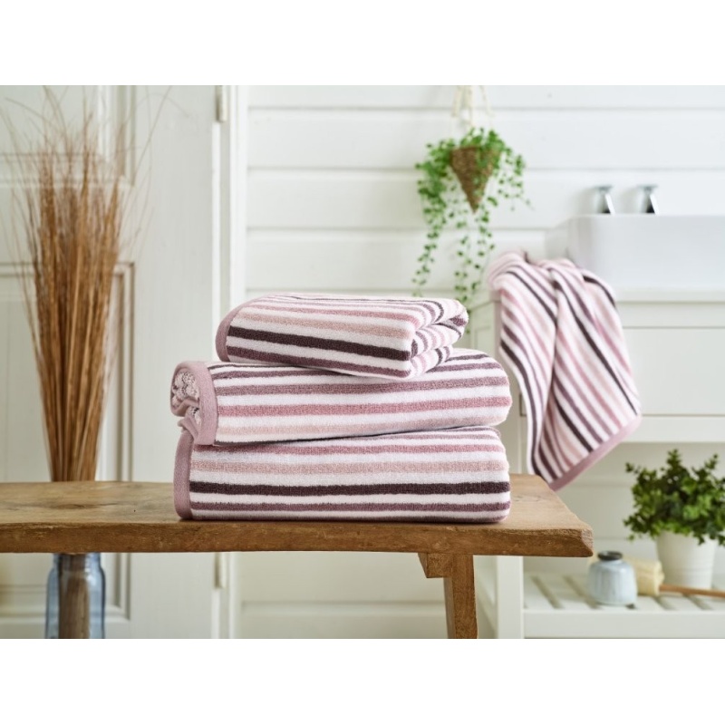 Deyongs Pink Bliss Linear Stripe Towel - Bath Towel