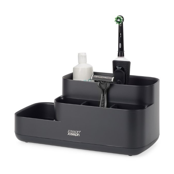 Joseph Joseph Black Easystore Bathroom Caddy - Matt